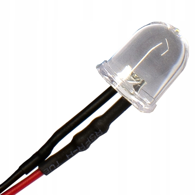 DIODY LED 12V 10mm RÓŻOWE - przewody o długości 20cm | komplet 5 SZT Stan opakowania oryginalne