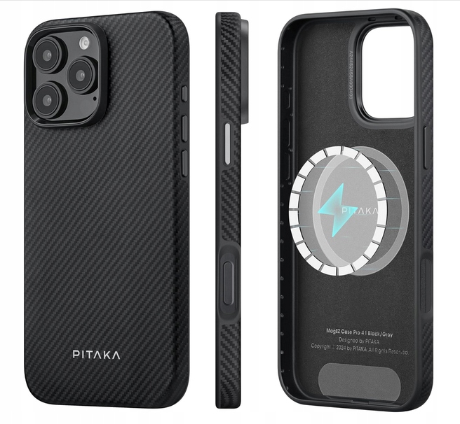 Pitaka Military-Grade do iPhone 16 Pro Max, MagSafe, 600D, Mil-std, Twill