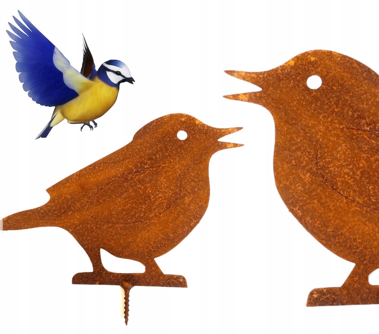 piękny Ptak dekoracja ogród doniczka, płot ozdoba