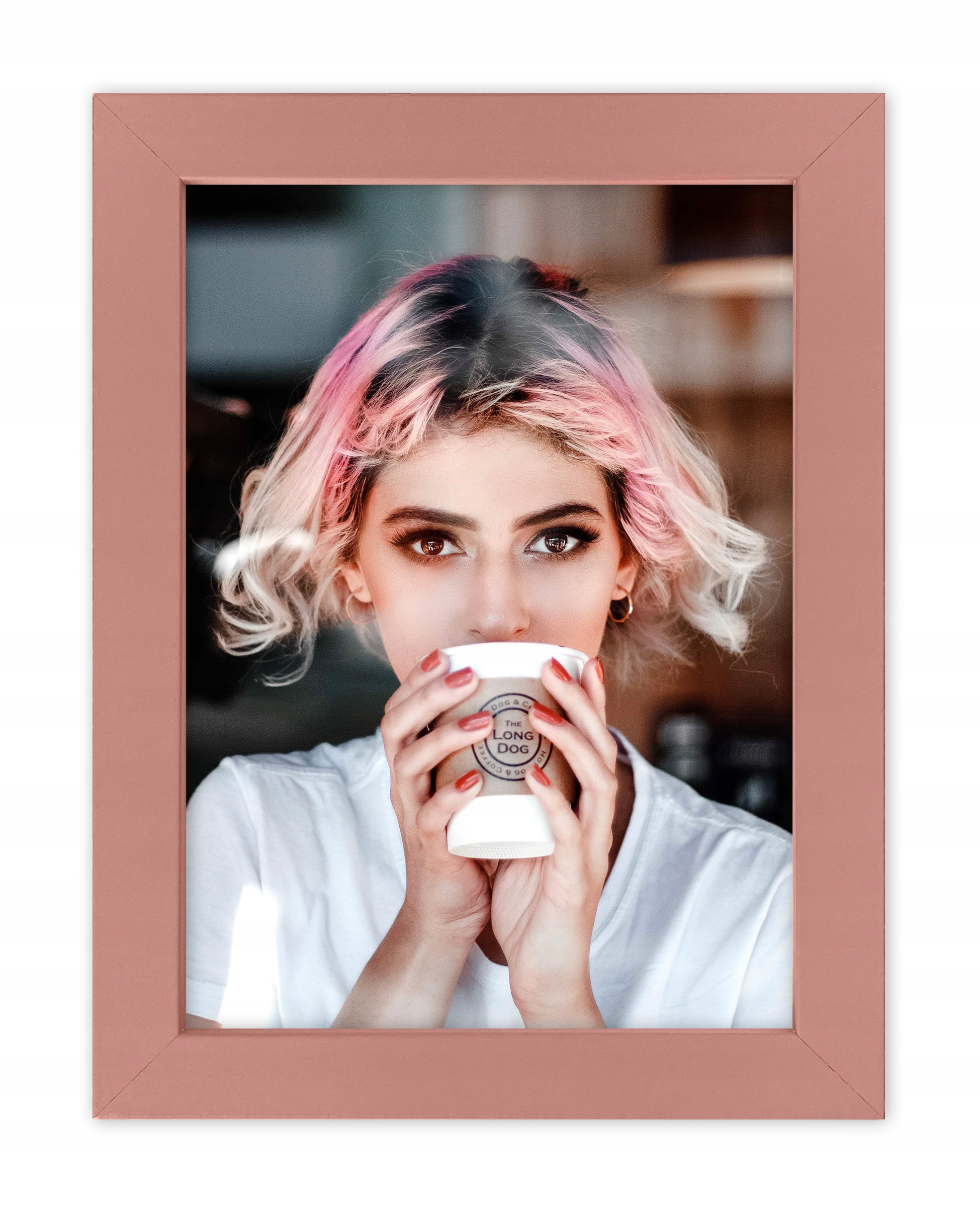 

Ramka na zdjęcie dyplom 13x18 Italia Pudrowy Róż