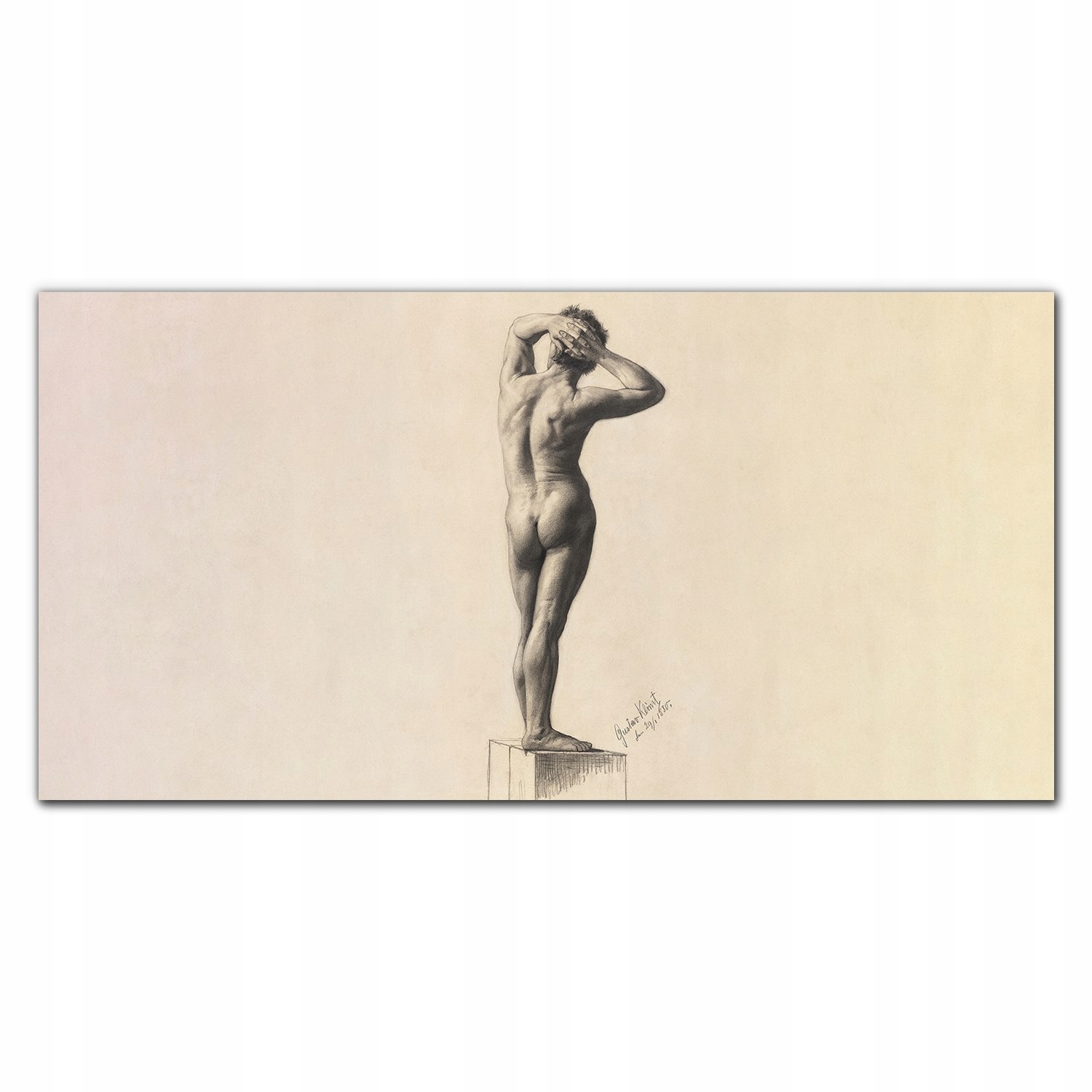 Obraz na plátne Mužský akt, kresba 140 x 70 cm