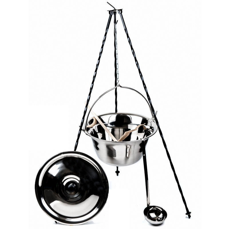 KOCIOŁEK WĘGIERSKI NIERDZEWNY 13L POKRYWKA CHOCHLA