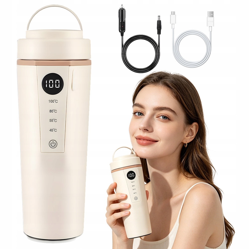 Rychlovarná Konvice Do Auta 96W 500ML Ocel 316 Pro Cestování A Kempování
