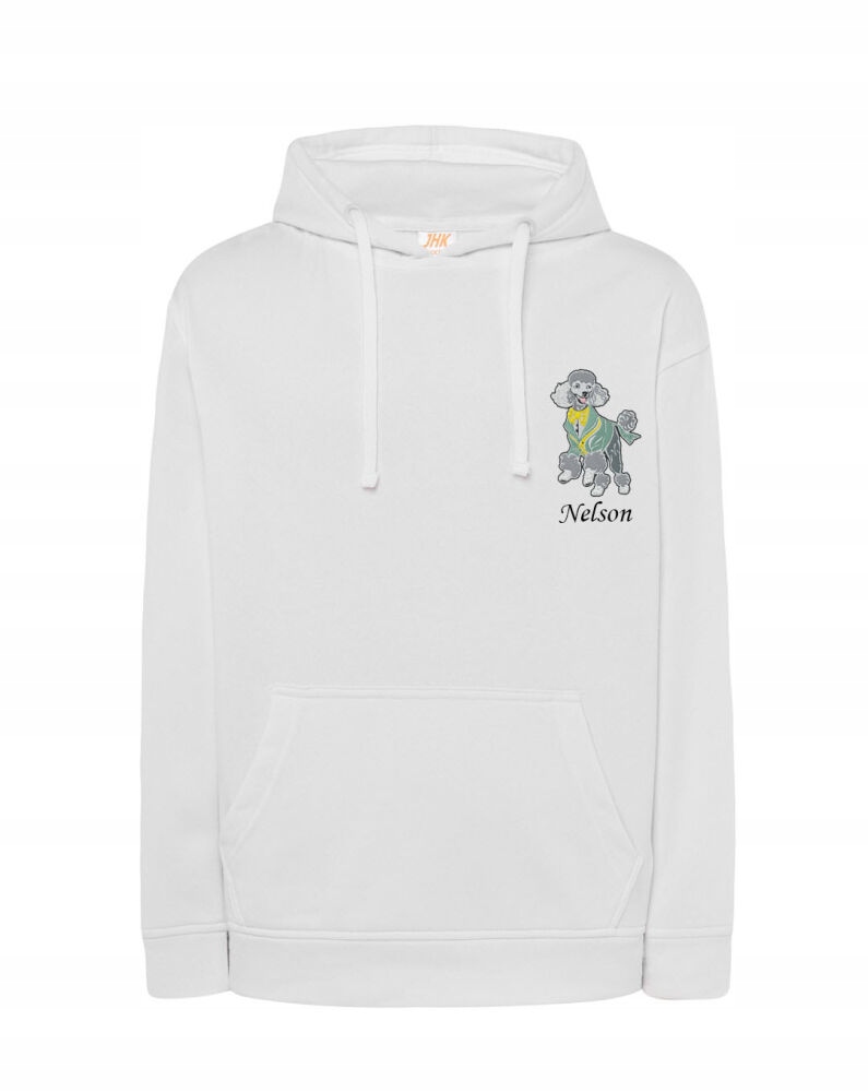 Mikina S Pudlem Jméno Psa Výšivka Over Size Bílá 3XL Dárek K Narozeninám Dámská