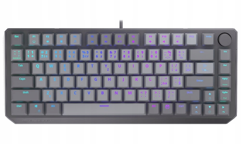 Endorfy mechanická klávesnice Thock V2 75% drátová Argb red sw. Us