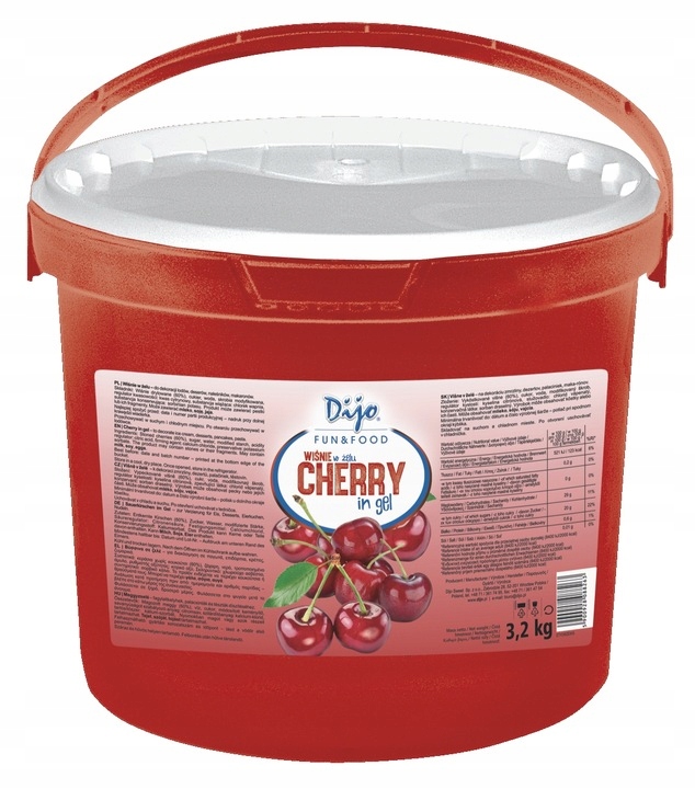 Owoce Wiśnie w żelu 3,2 kg Frużelina do gofrów deserów o smaku Wiśniowym