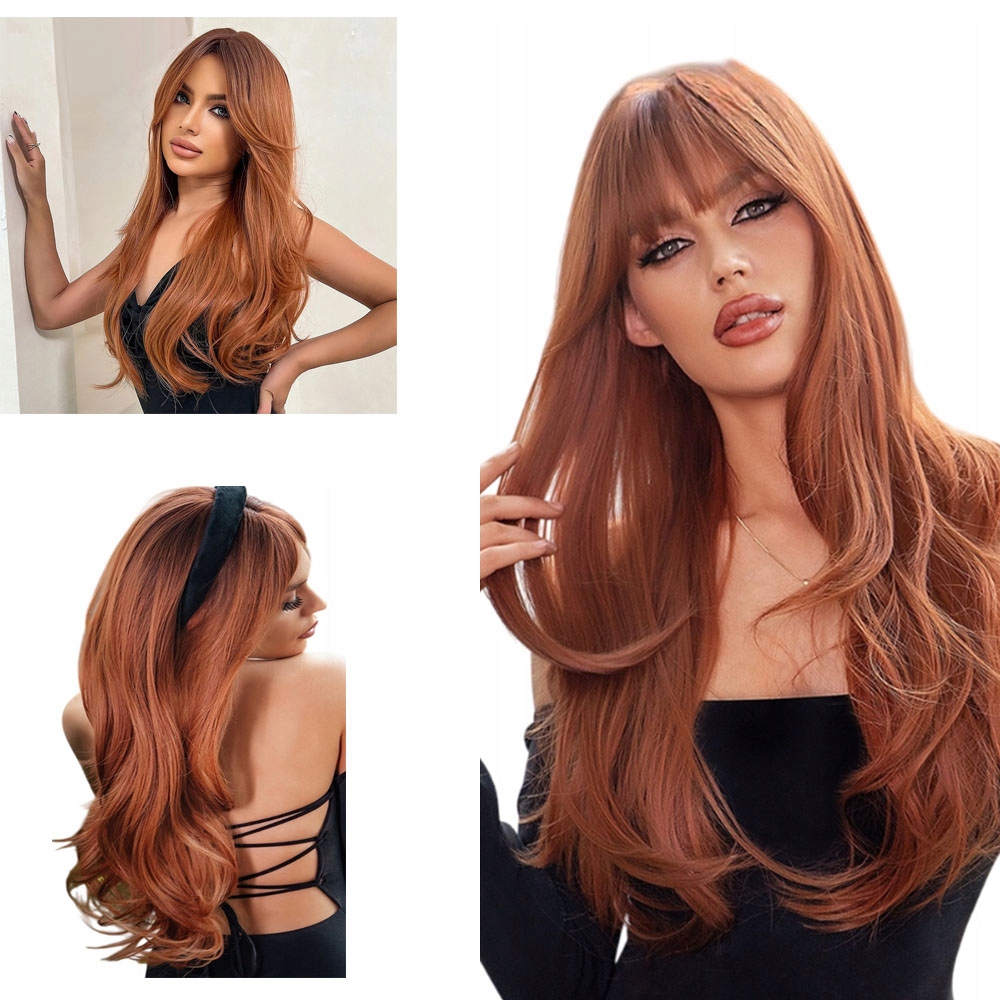 Paruka Orange s ofinou Dlouhé vlasy jako přirozený efekt