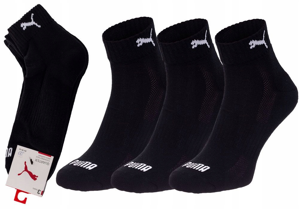 

Puma Skarpetki Stopki 3 Pary Black Roz: 39-42