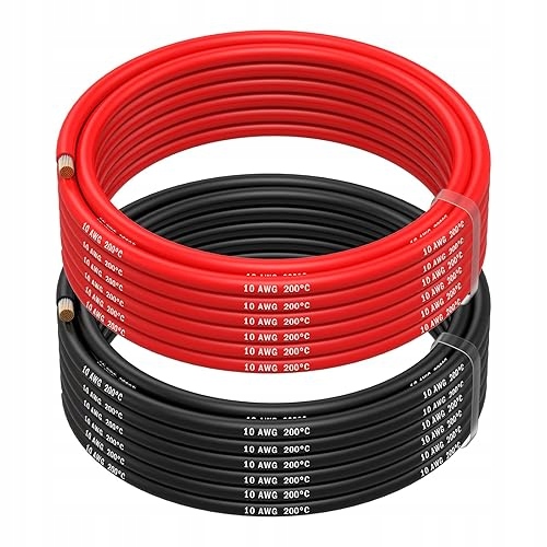 Elektrický Kabel 10 Awg Silikonový Měděný Pocínovaný 2X5M pro domácnost