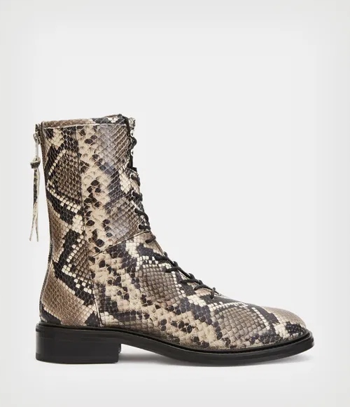 Kotníkové Boty Allsaints Misty Leather Snake Effect B4ZW0364 vel 41