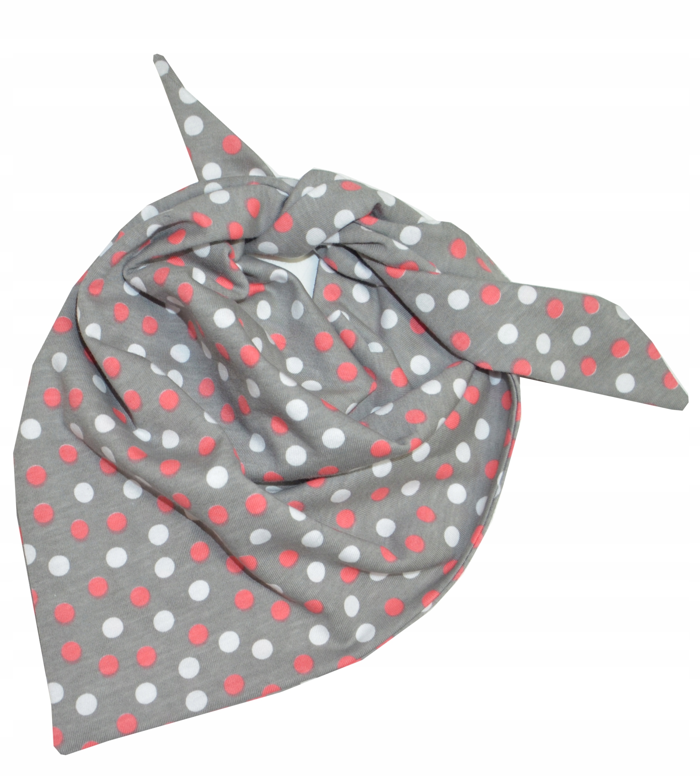 

chusta chustka bandana apaszka kropki koral