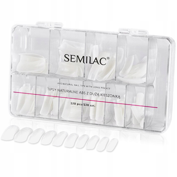 

Semilac tipsy Milk Naturalne Abs 120szt kieszonka