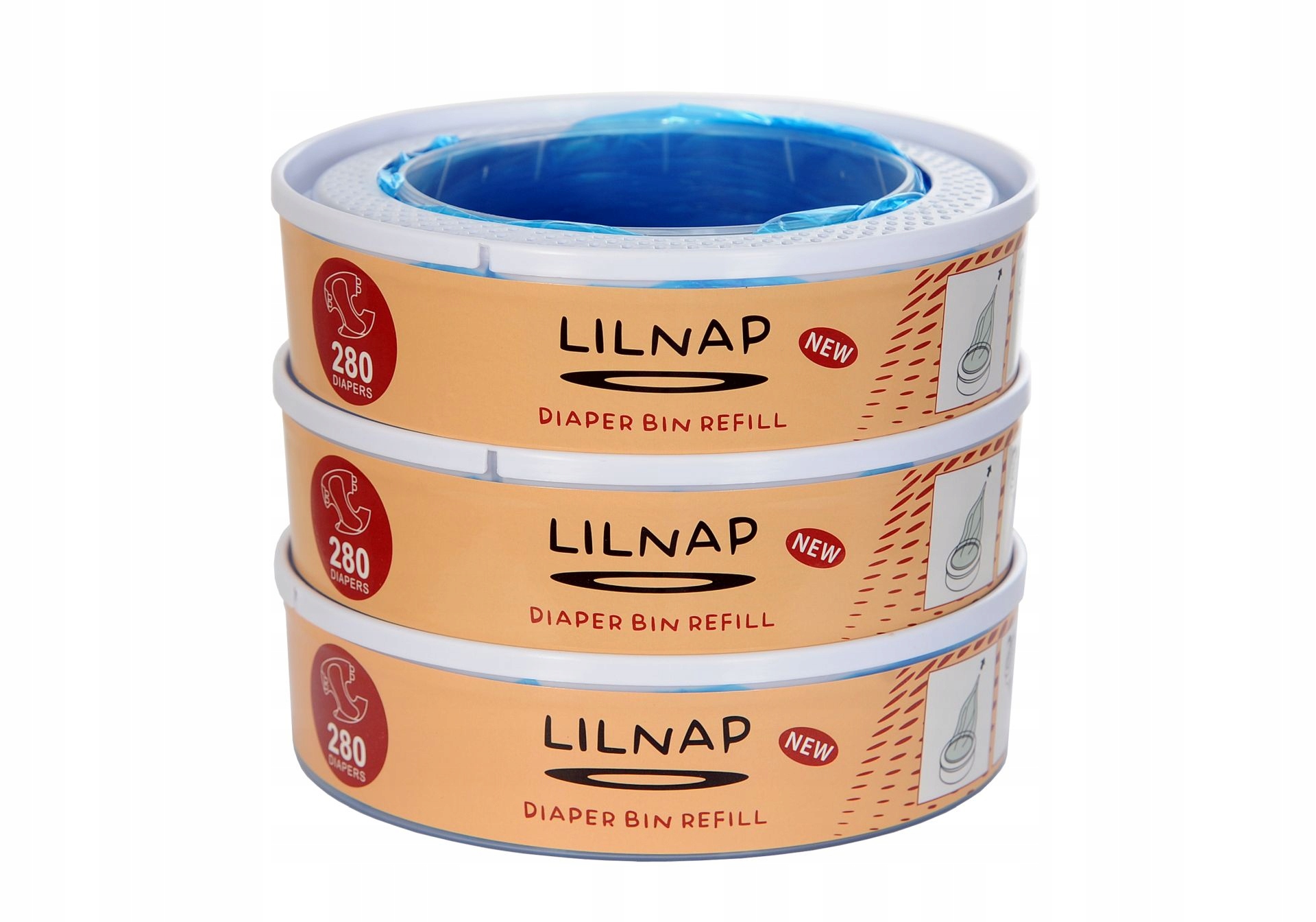 

Angelcare Wkład Do Kosza Na Pieluchy Lilnap 3-PAK