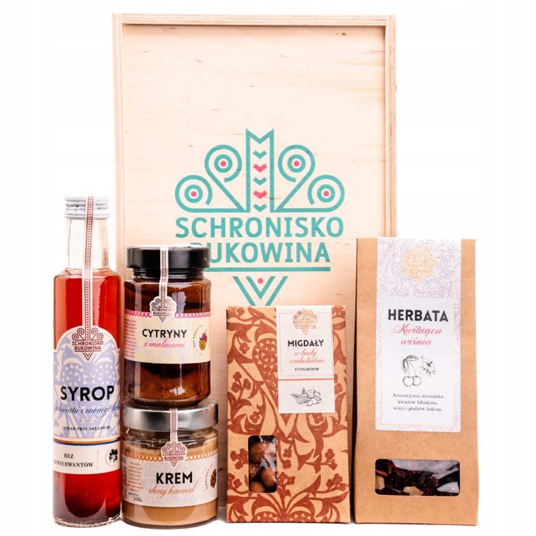 Levně Dárek pod vánoční stromeček čaj s doplňky Schronisko Bukowina