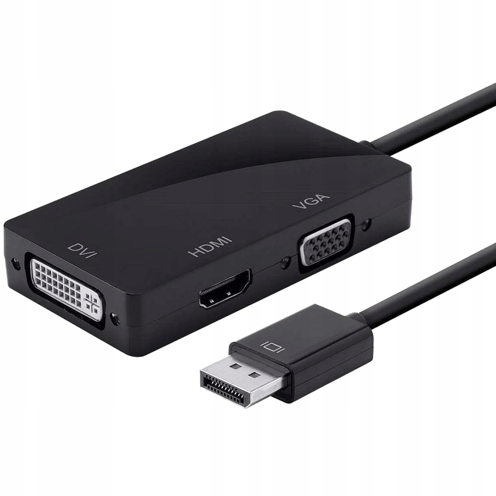 Konwerter z DP DisplayPort na DVI HDMI VGA Zastosowanie Video