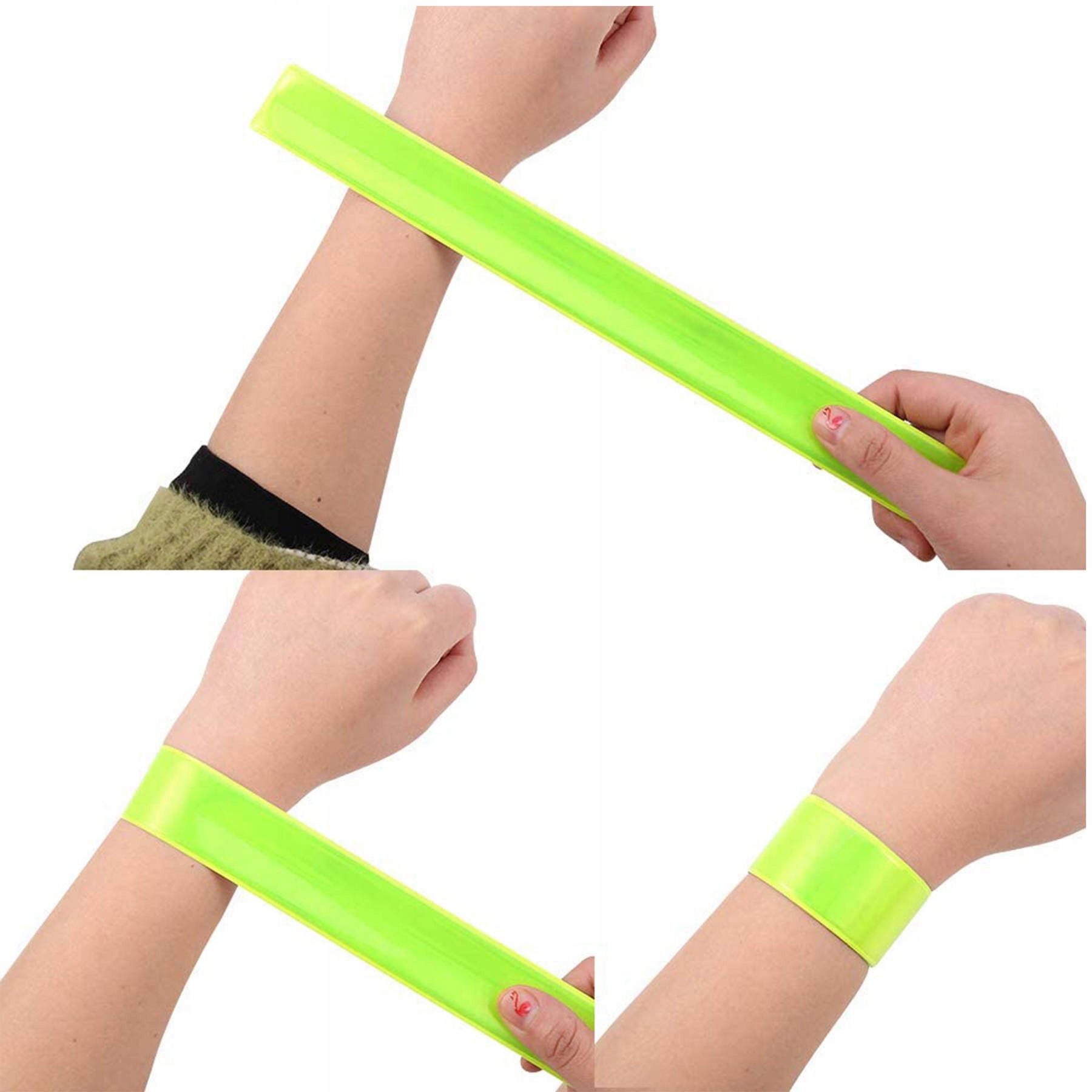 SAMOZACISKOWA OPASKA ODBLASKOWA OSTRZEGAWCZA 30cm Stan opakowania oryginalne