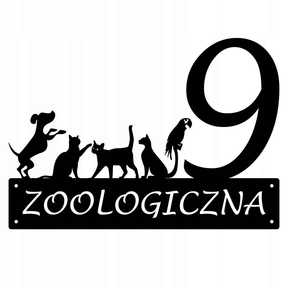 Číslo Na Dom 80 cm Tabuľa Adresa Oceľ 2MM Zoologická Ul