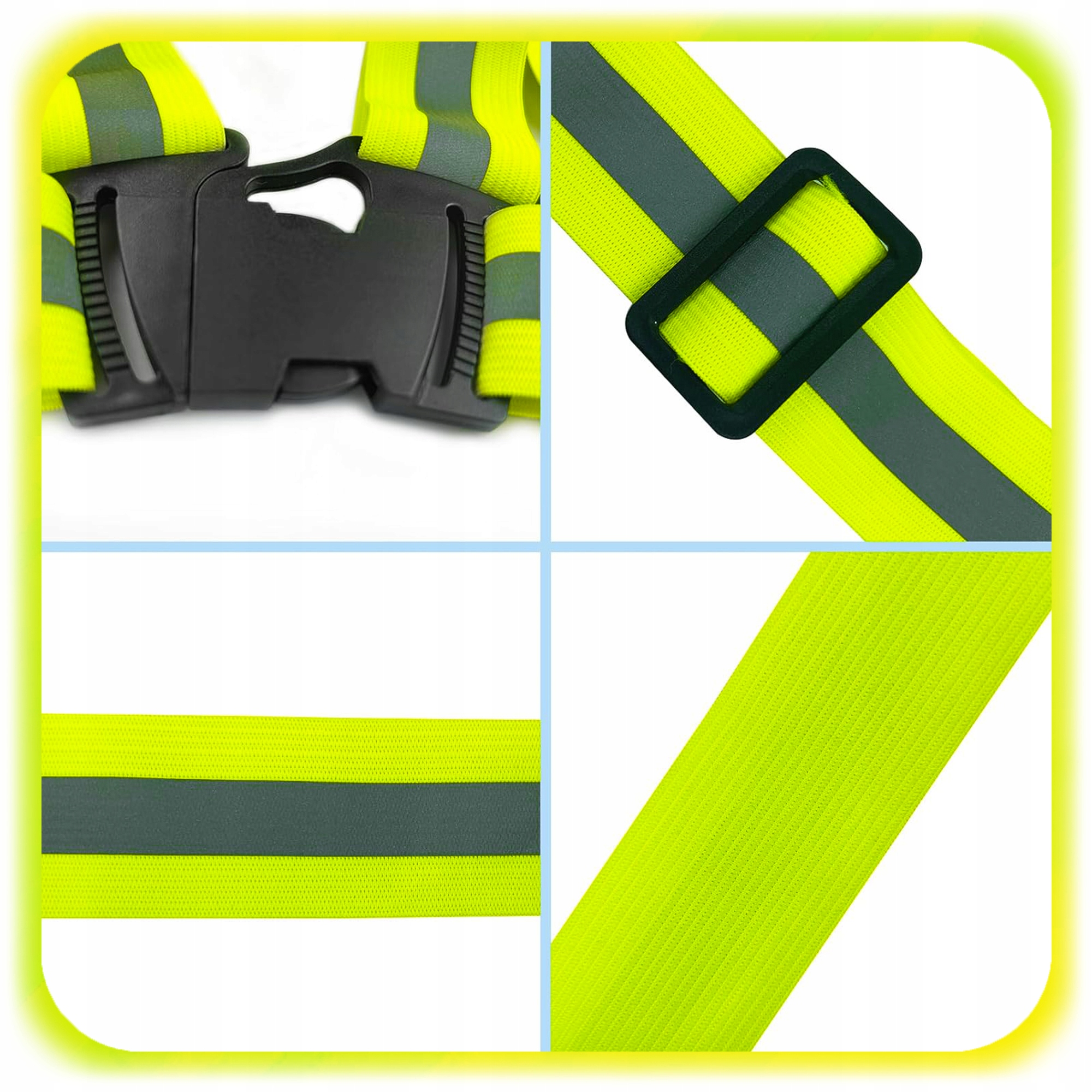 SZELKI ODBLASKOWE KAMIZELKA ODBLASKOWA Drogowa Rower Motor Bieganie MOCNE Stan opakowania oryginalne