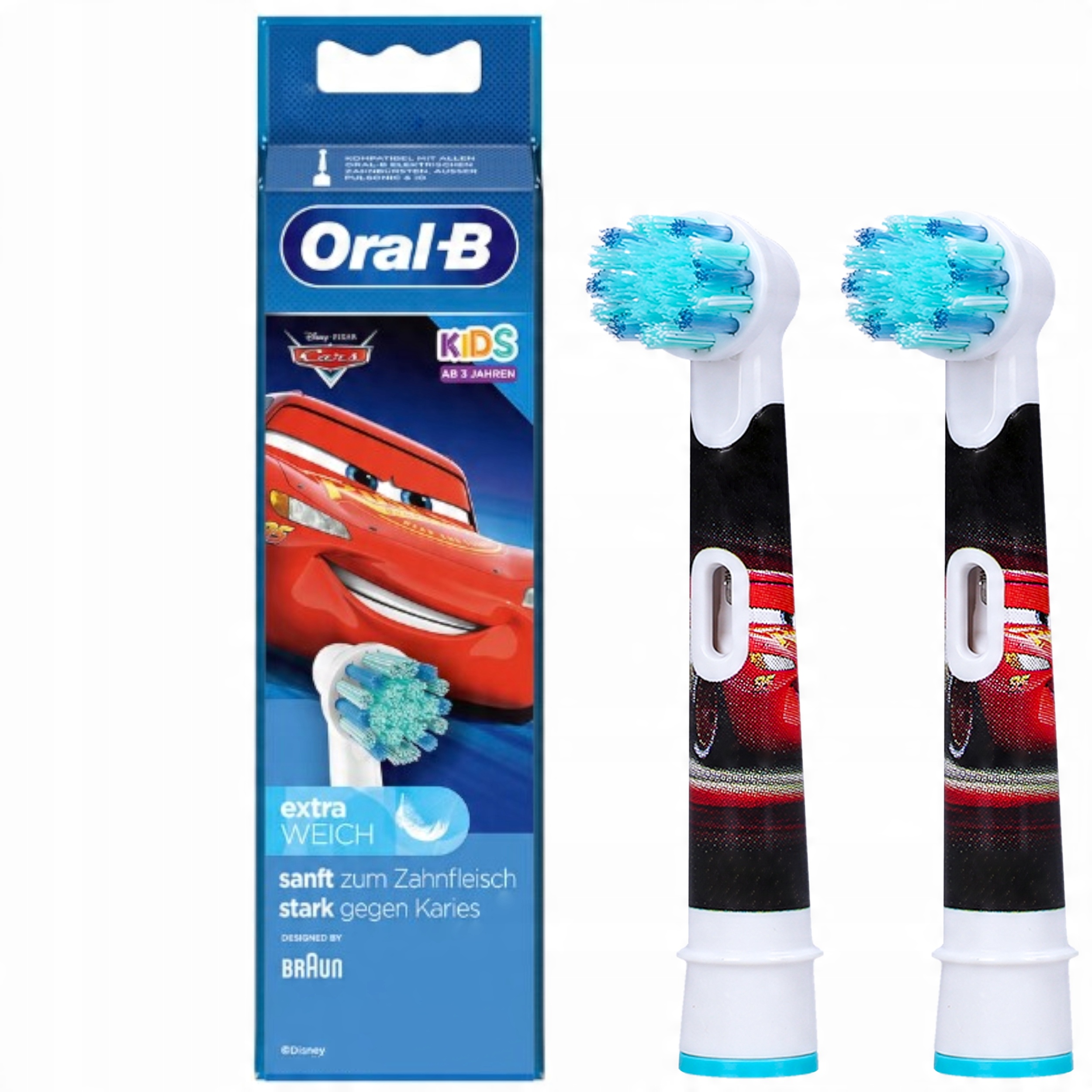 

2x Oryginalna Końcówka Oral-b Dla Dzieci Cars Auta