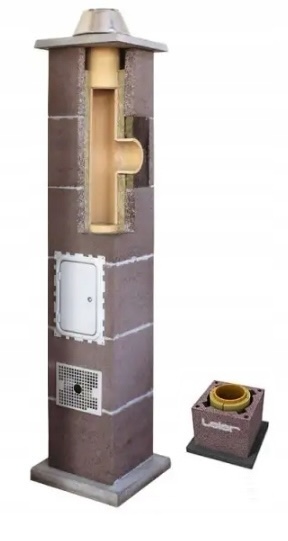 Keramický kouřový komínový systém Leier izolovaný 8 m fi 220, zateplený komplet