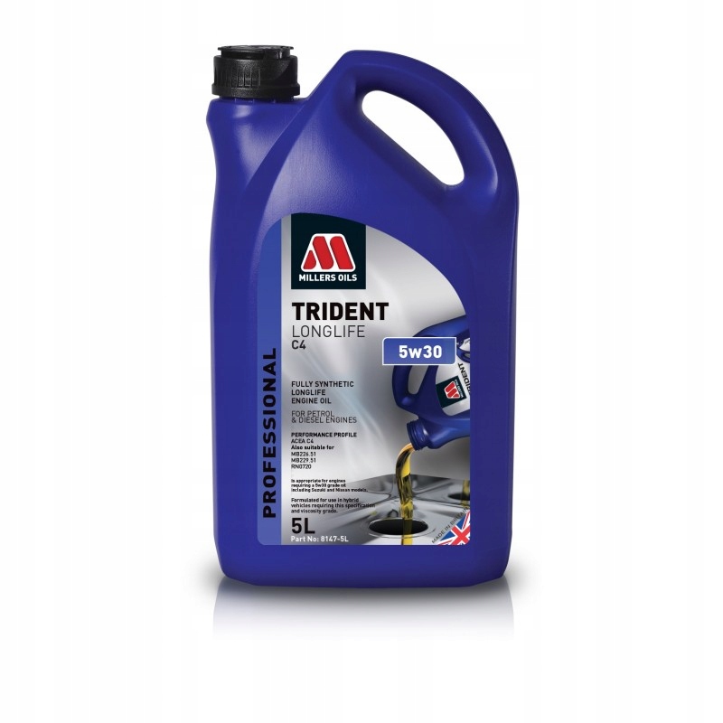 MILLERS OILS TRIDENT LL C4 5W30 5L - MB 229.51