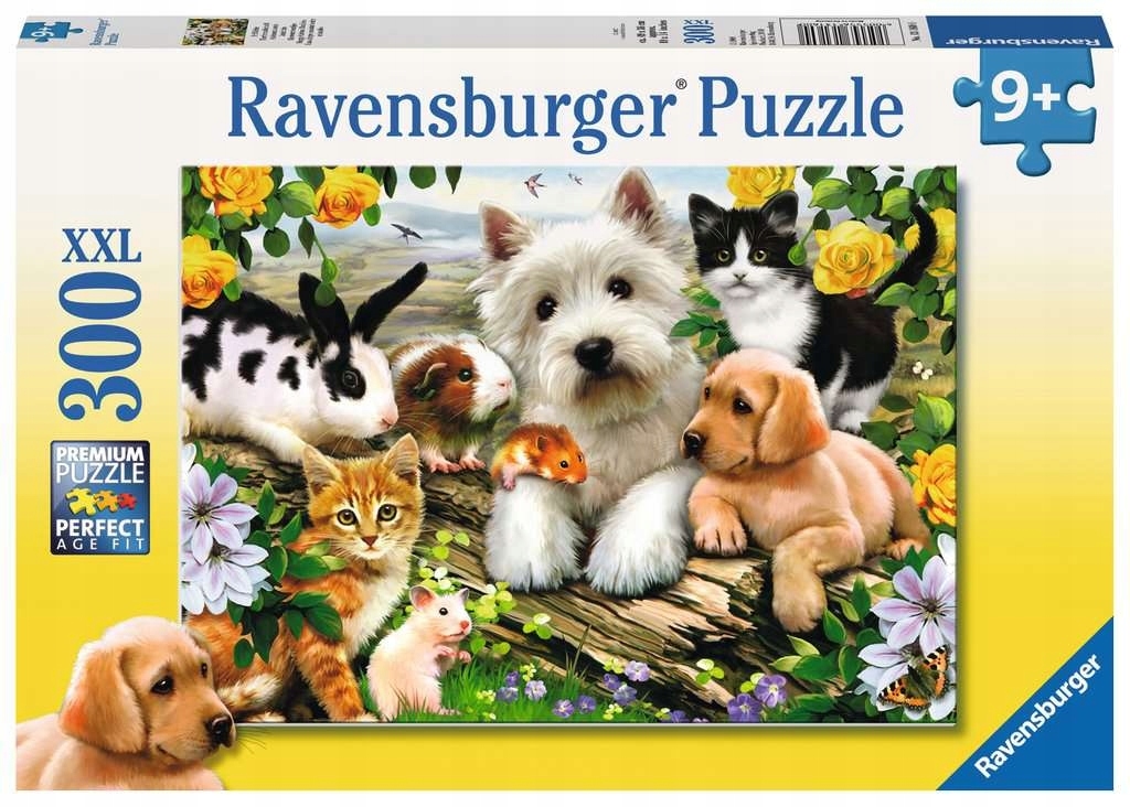 

Ravensburger, Puzzle XXL 300: Szczęśliwe zwierzęta