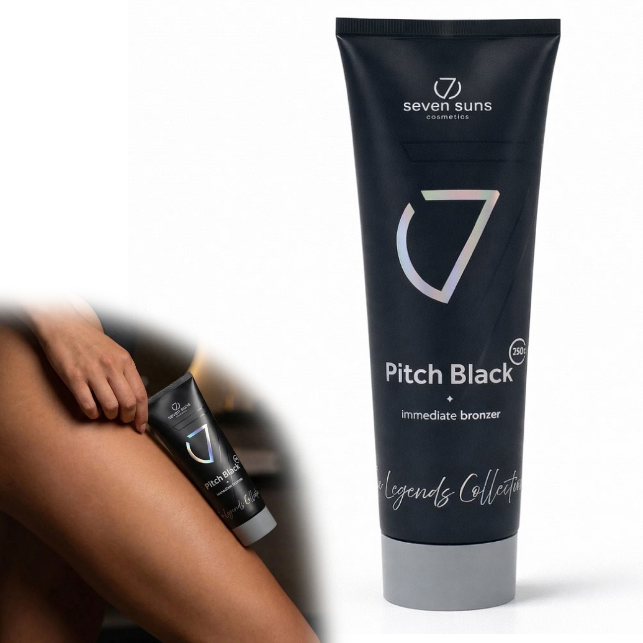 7suns Pitch Black Immediate Bronzer balzám na opalování 250 ml