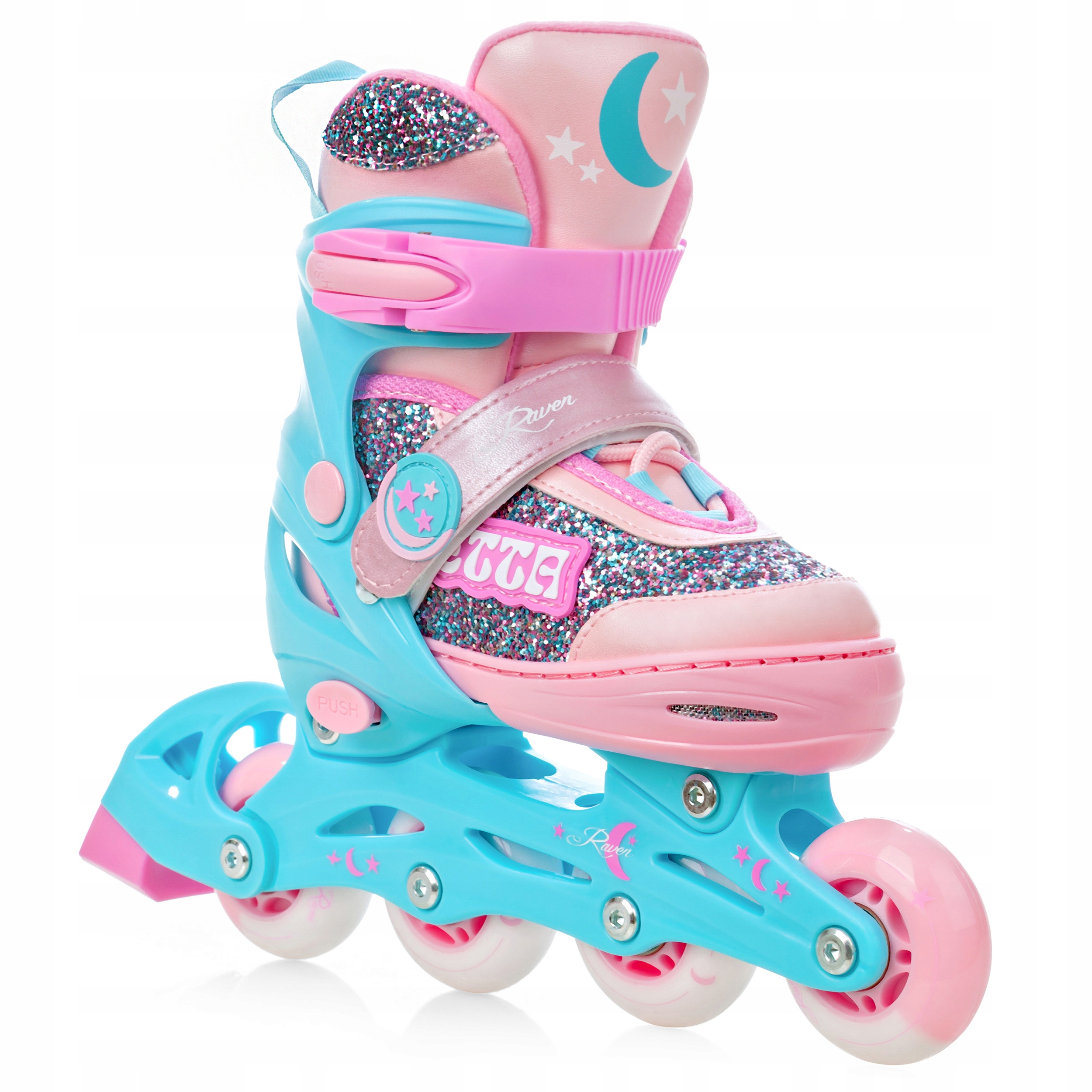 Rolki Regulowane RAVEN Etta 30-33 Kółka LED Rozmiar 30-33