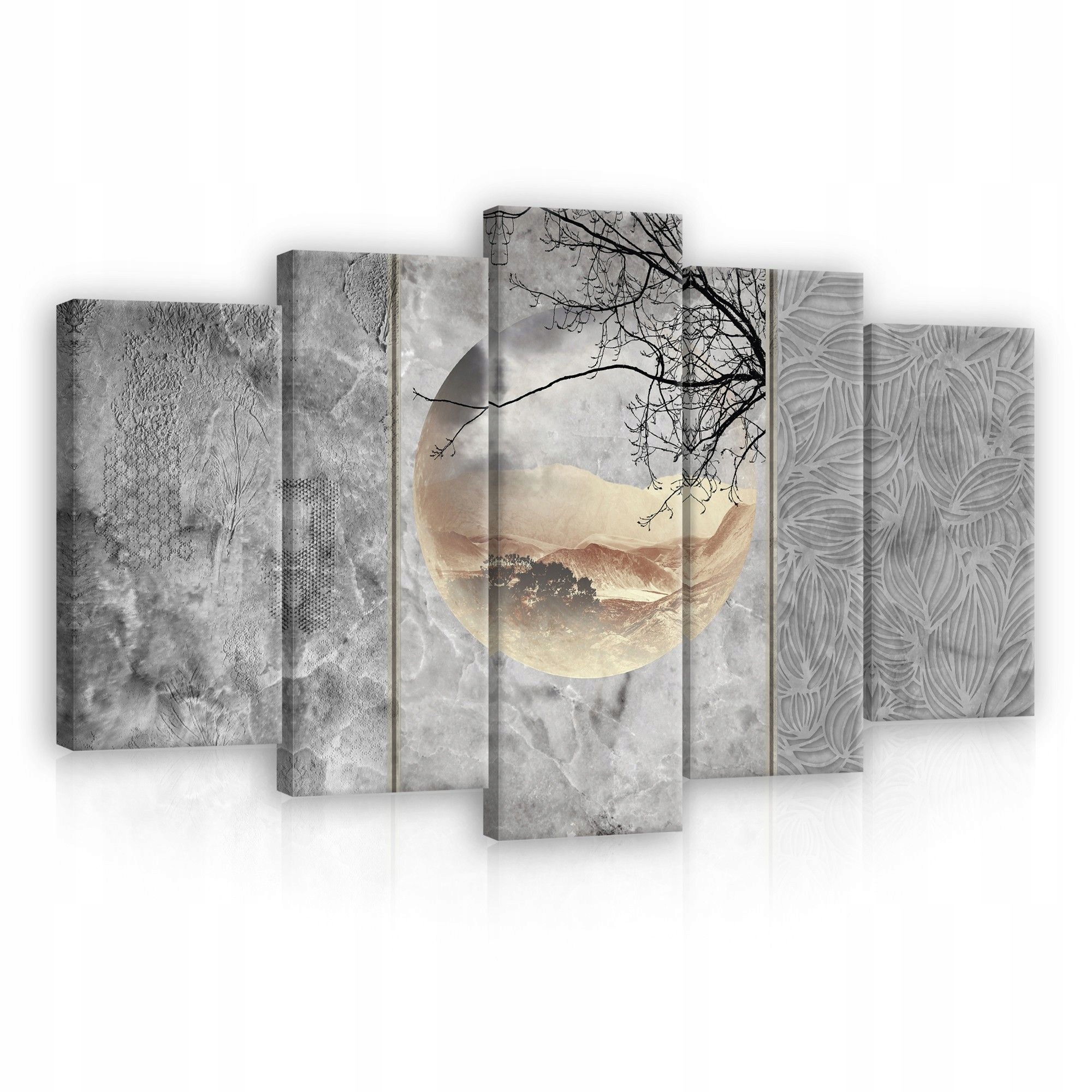 Obraz 100x60 modulární polyptych bez rámu abstrakce příroda klid moderní