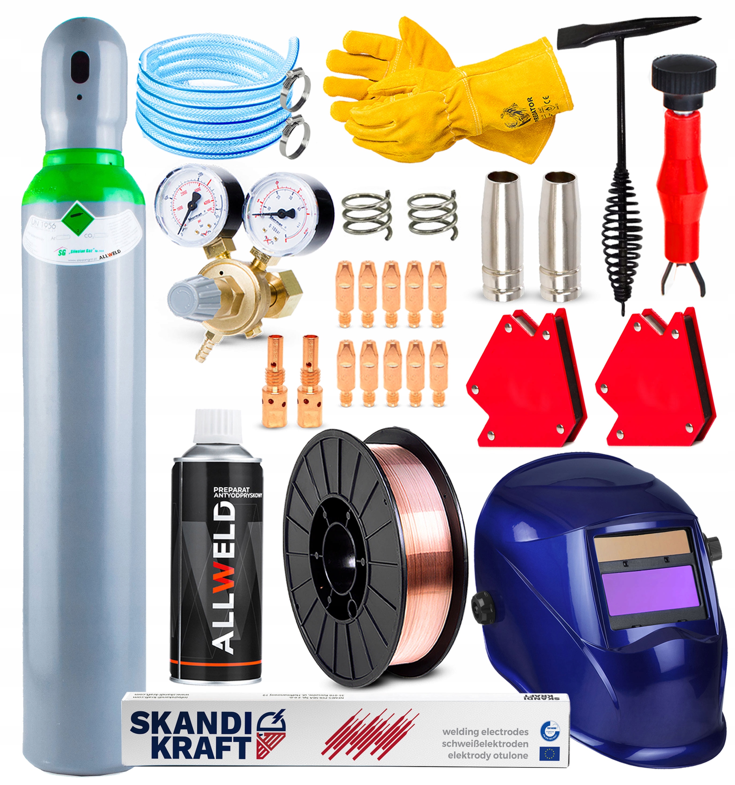 SPAWARKA INWERTEROWA IDEAL MIG 255 MMA 230V 400V 250A IGBT ALUMINIUM 4X4 Średnica drutu 0.8 mm