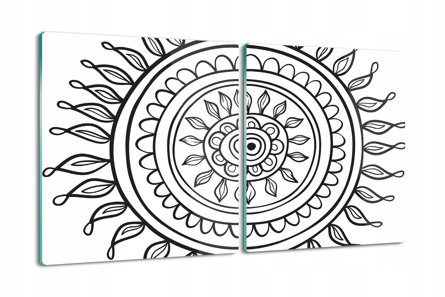 Skleněná kuchyňská deska na krájení jako Dárek 2x40x52 Rozeta květina mandala