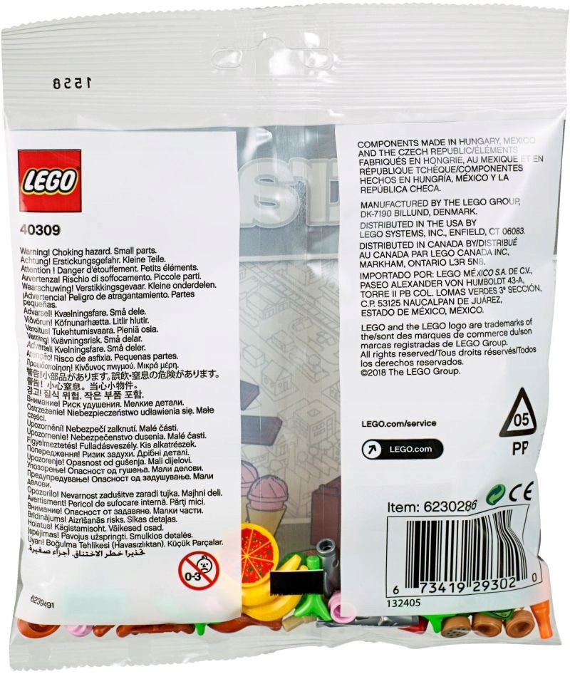 LEGO 40309 XTRA AKCESORIA SPOŻYWCZE Marka LEGO