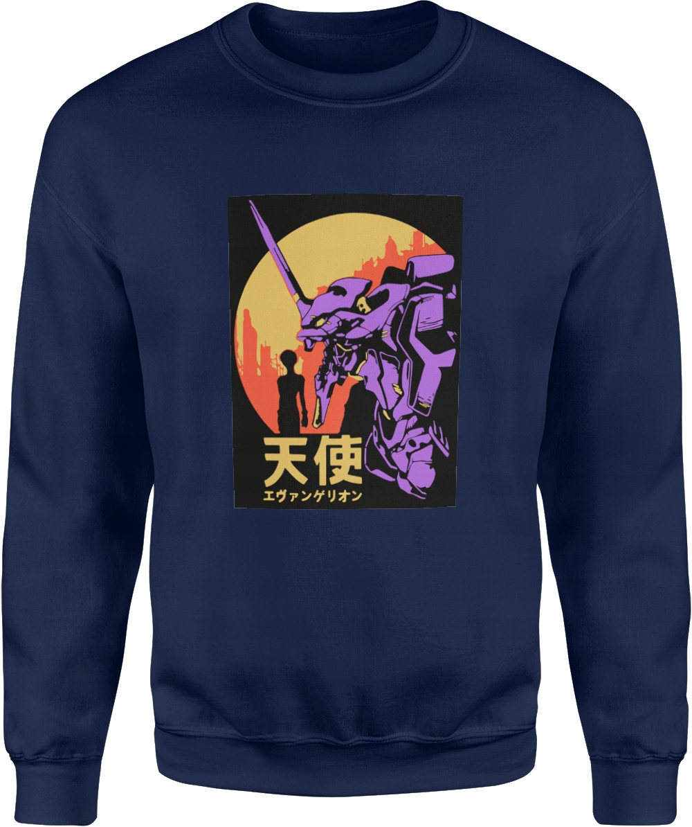 

Męska Bluza Bawełniana Neon Genesis Evangelion L