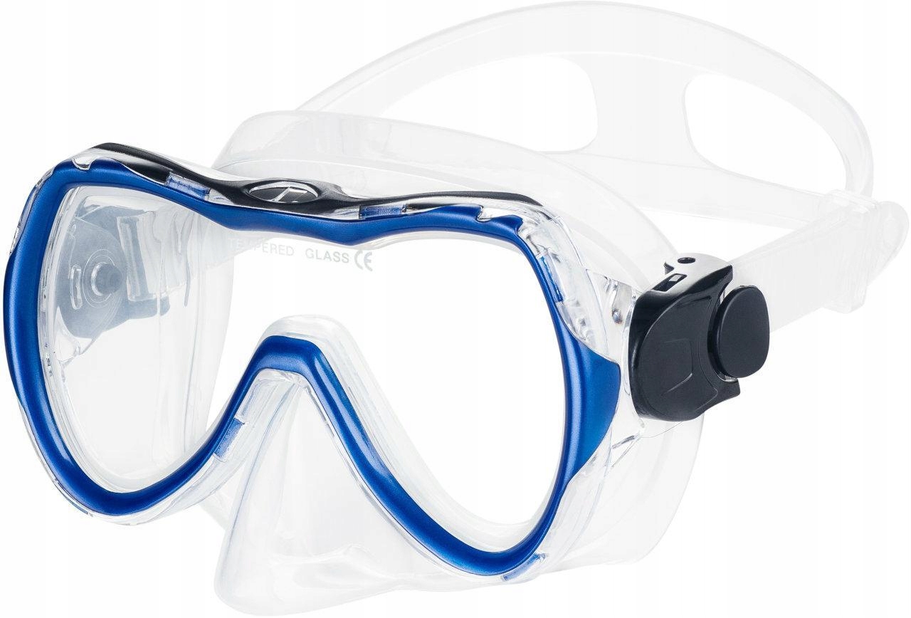 AQUA SPEED ZESTAW DO NURKOWANIA DLA DZIECI MASKA + FAJKA + WOREK Kolor dominujący odcienie niebieskiego