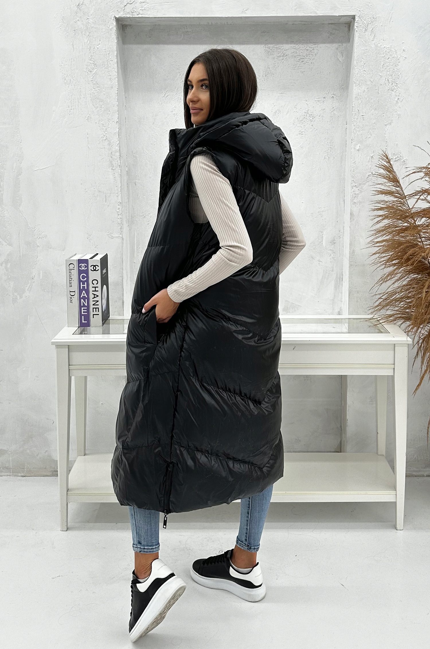 DZ3183 r XL DAMSKI BEZRĘKAWNIK KAMIZELKA OCIEPLANA Zapięcie zamek