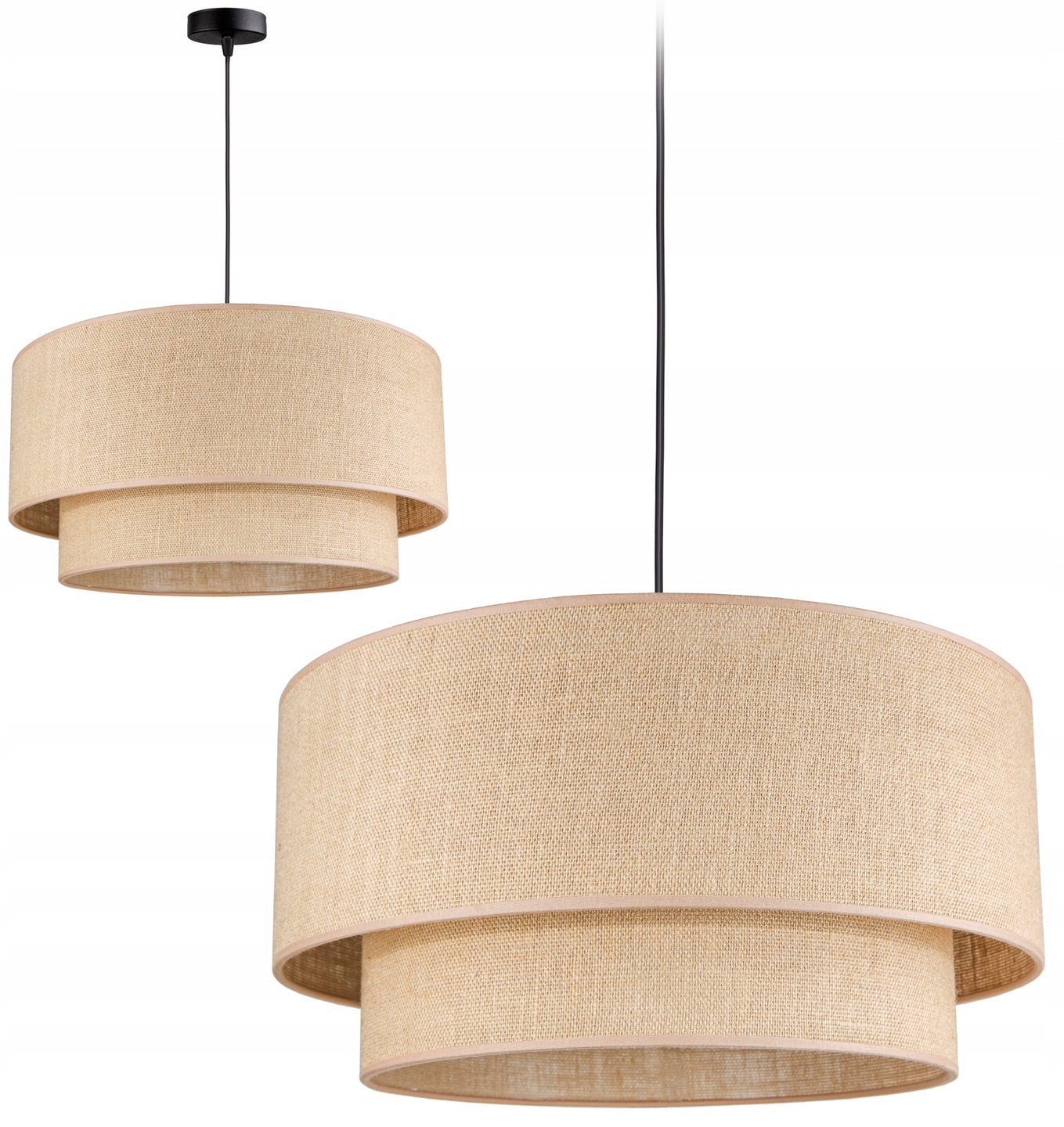 LAMPA WISZĄCA SUFITOWA ŻYRANDOL ABAŻUR NOWOCZESNA