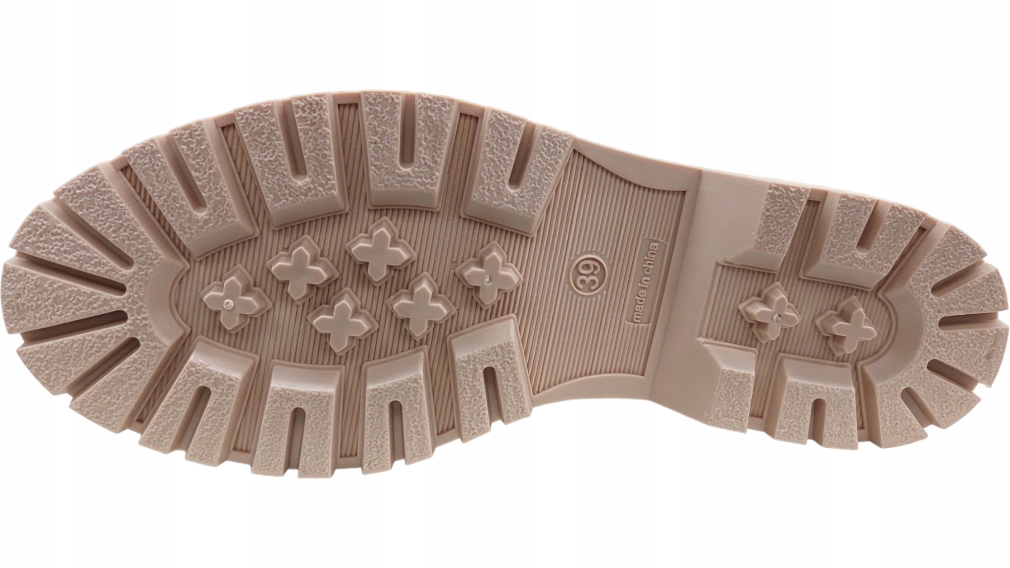 KALOSZE DAMSKIE BOTKI SZTYBLETY Z GUMĄ BEŻOWE r 36 Marka bez marki