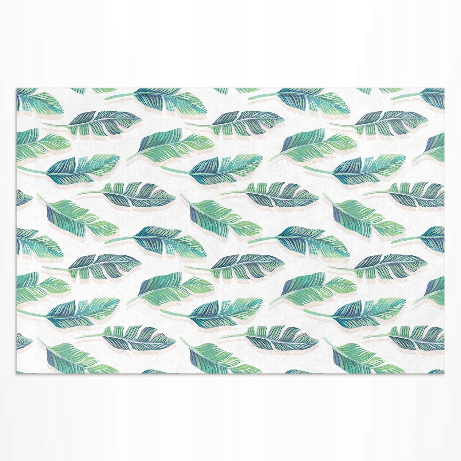 Vnější Koberec koberec do zahrady Boho peří v jemném stylu 60 x 90 cm