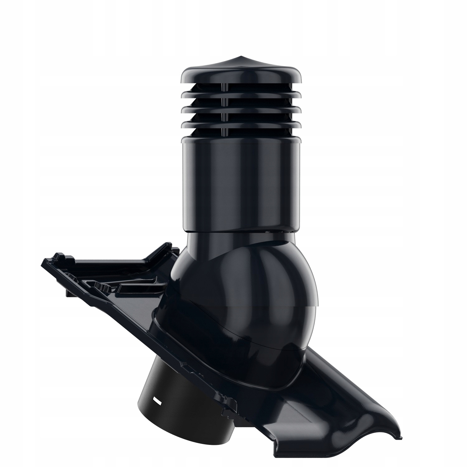 Větrací Komín SwissporTON Titania (creaton) Hliníkový 150 MM Černý