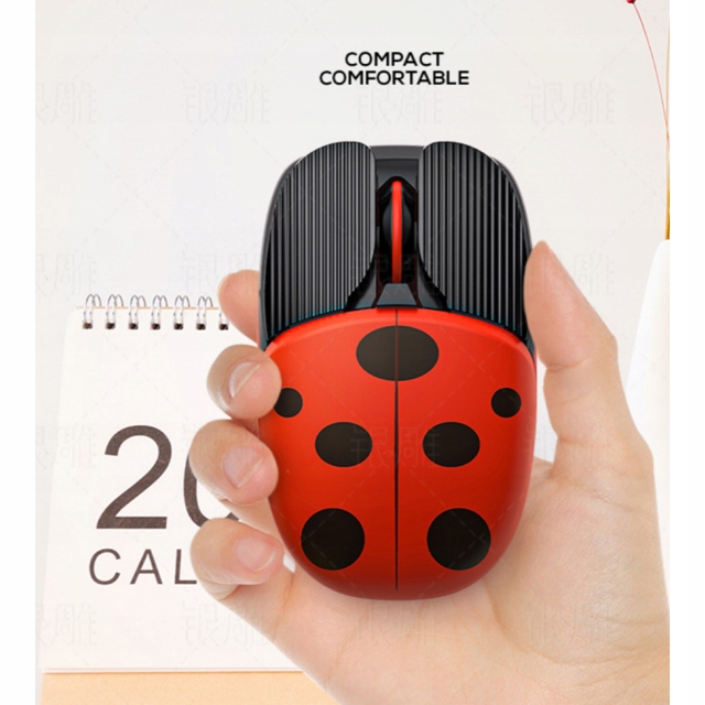 CICHA MYSZ BEZPRZEWODOWA BRĄZOWY MIŚ 3 WZORY Interfejs USB (Radio 2.4 GHz)