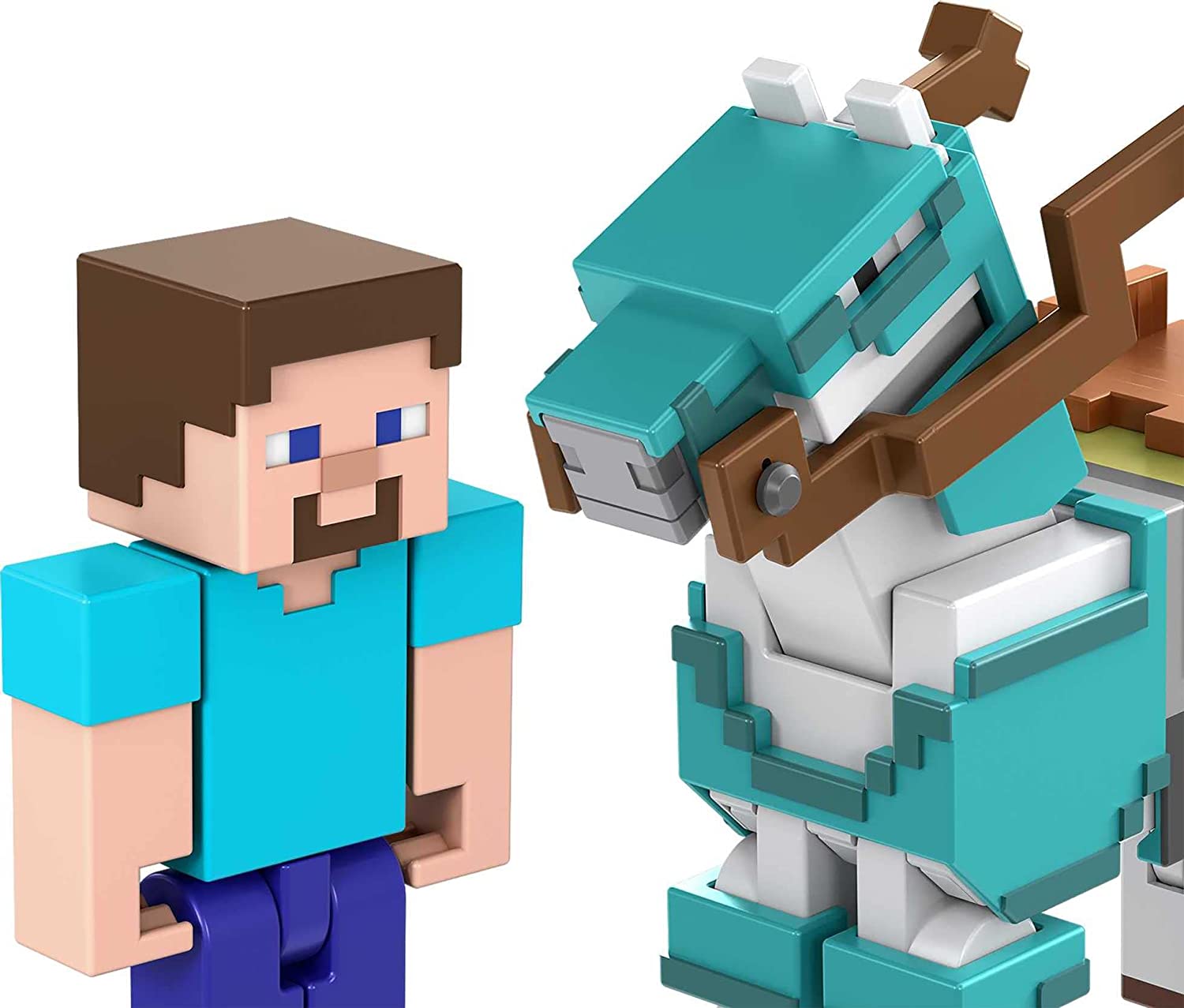 MINECRAFT zestaw 2 figurek FIGURKA STEVE + KOŃ Bohater Minecraft