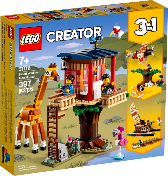 LEGO CREATOR 31116 Domek na drzewie + Żyrafa 3w1 Marka LEGO