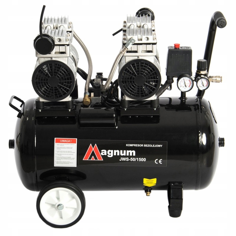 CICHY KOMPRESOR SPRĘŻARKA BEZOLEJOWY MAGNUM 50L