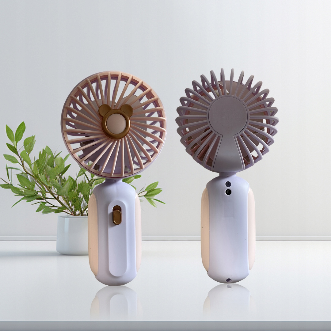 MINI WENTYLATOR USB DO ŁADOWANIA - RÓŻ Z FIOLETEM - 677-54 Rodzaj wentylatora mini