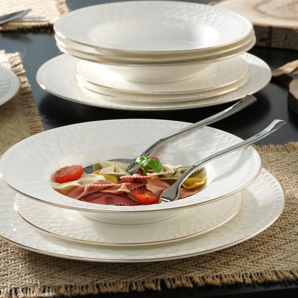 Villa Italia Porcelánový obedový servis pre 6 osôb Roma Gold