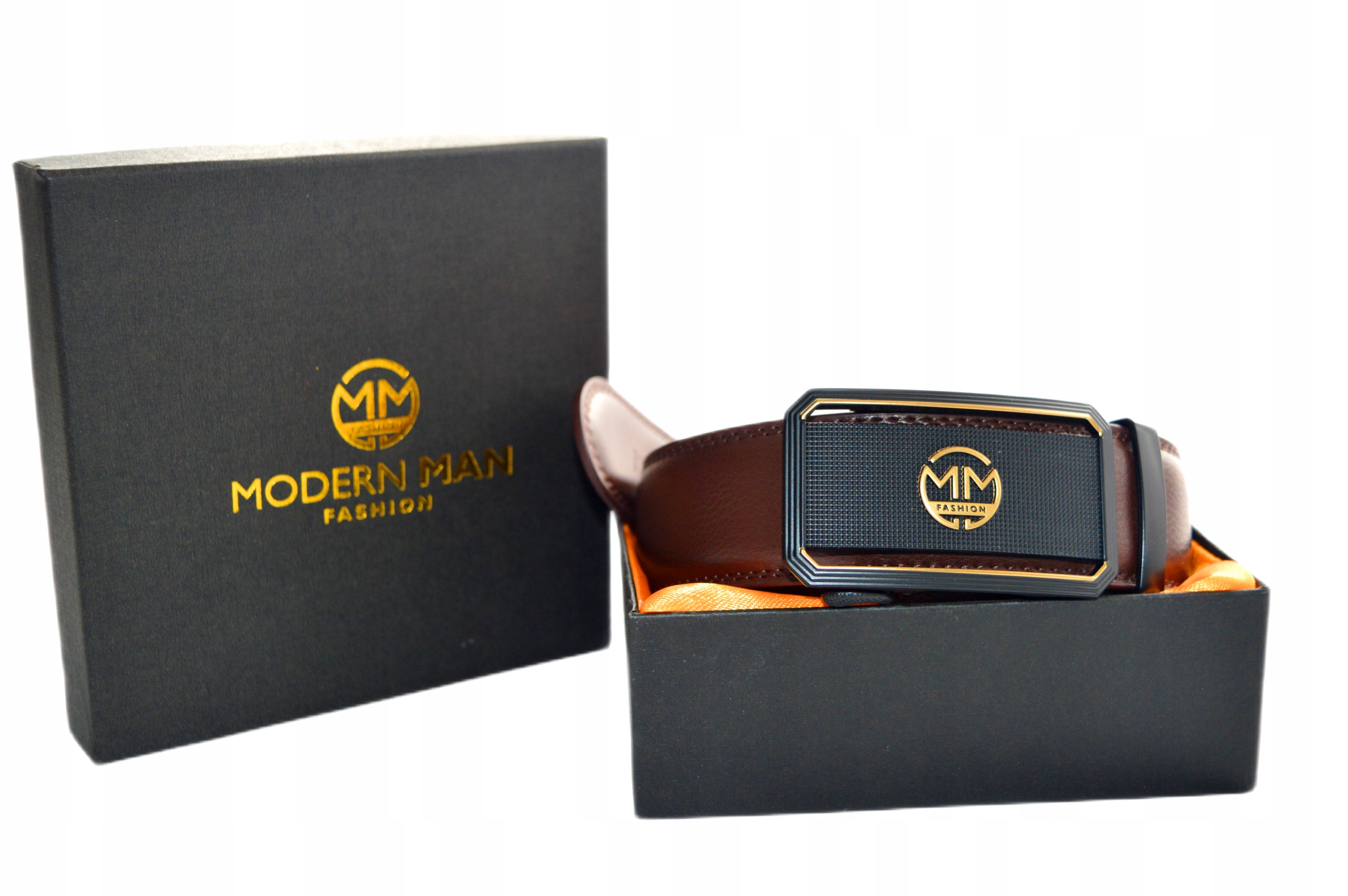 

Pasek Męski Brązowy MM Fashion Idealny Na Prezent