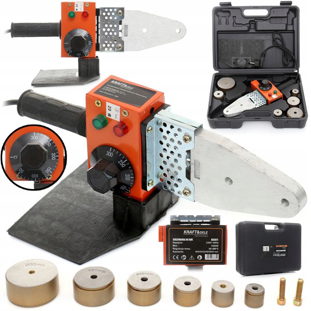 

Zgrzewarka Do Rur Pcv Pp 1500W Matryce 20-63MM 6