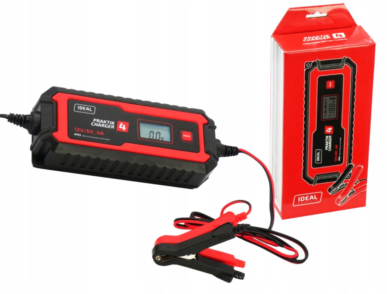 Автомобильный автоматический выпрямитель для аккумулятора 6V 12V IDEAL CHARGER 4A
