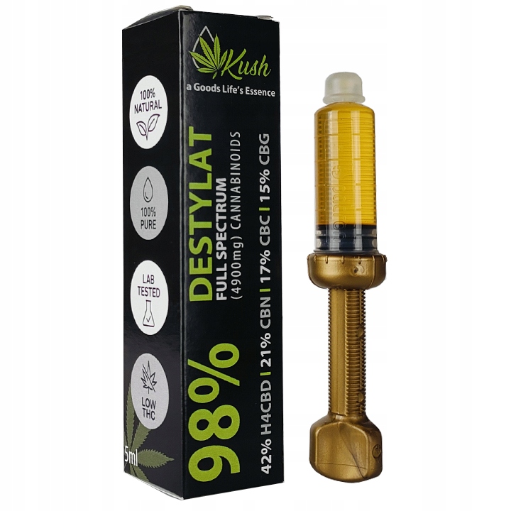 98% LIQUID destylat H4CBD CBN CBG CBC THCV | TERPENY | Full Spectrum | 5ml
