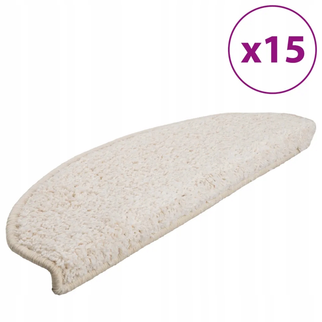 vidaXL Nakładki na schody, 15 szt., białe, 65x21x4 cm Kolor biały